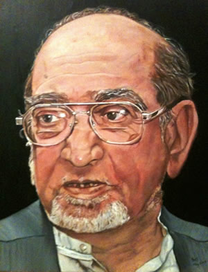 Asghar Ali Engineer's portrait by Farida Ali. Courtesy: fariart.com.